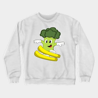 Broccoli as Skier with Ski Crewneck Sweatshirt